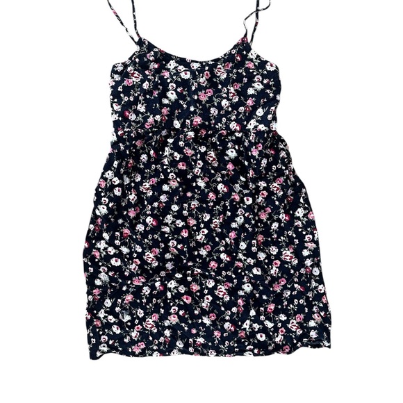 Abercrombie Kids Floral Dress - Pink and White on Navy - Picture 1 of 5